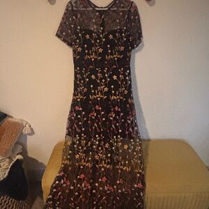 Endless Rose Black Floral Maxi Dress